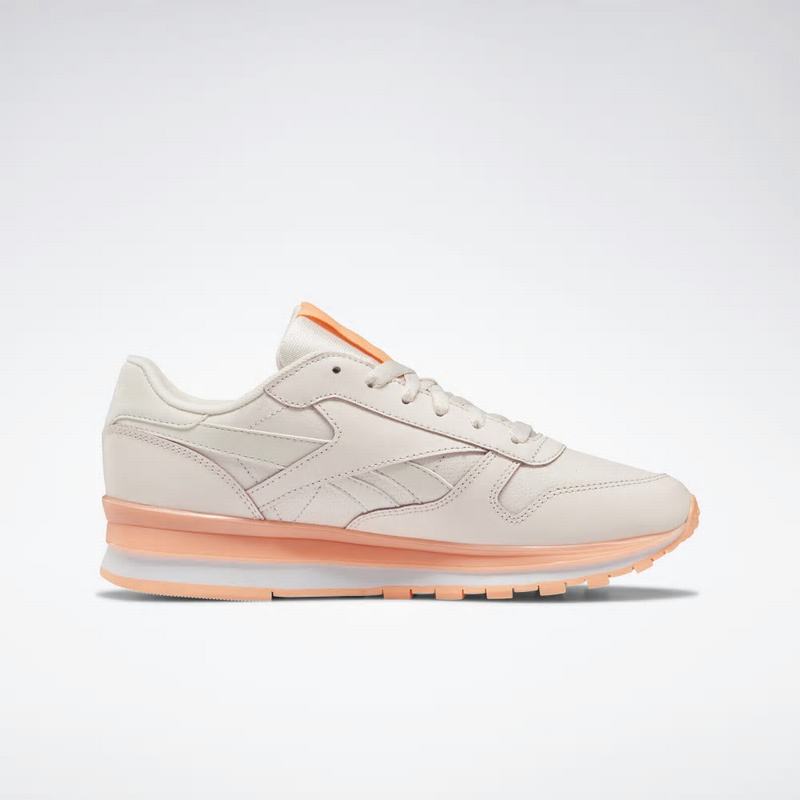 Reebok Classic Leather Shoes Womens Pink/Rose India RE2312EN
